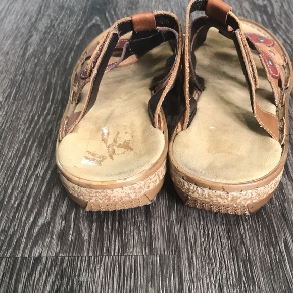 𝅺RIEKER comfortable strappy slip on sandals sz 36 or 5.5 - Picture 5 of 10